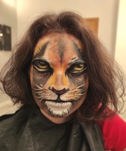 ORANGE, lew, facepaint